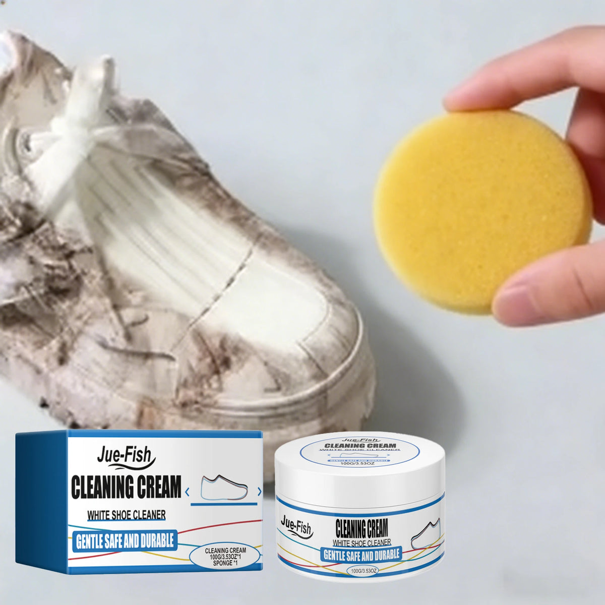 Sneaker Cleaning Cream – Stain Removal & Yellow Edge Brightener Shoe Cleaning Cream Qst