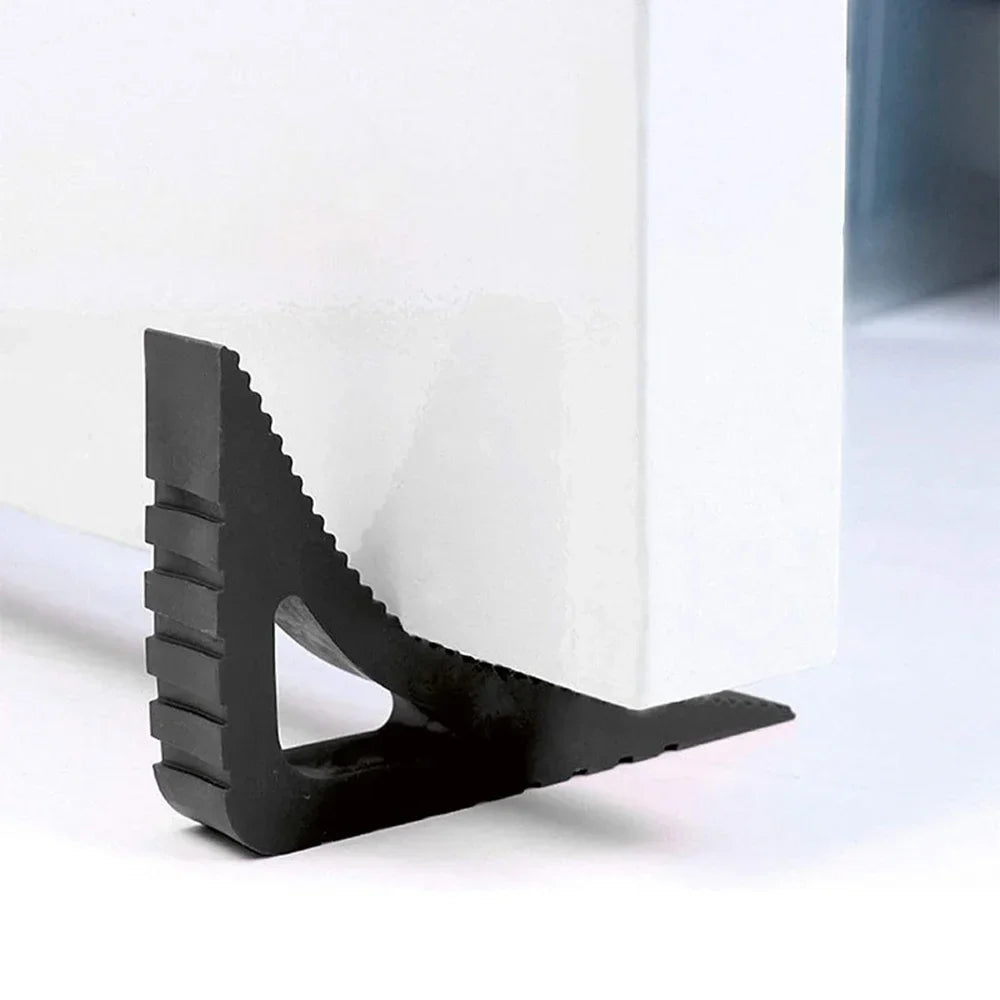 Rubber Wedge Door Stopper – Reusable Shock-Absorbing Block Wedge Door Stopper Qme