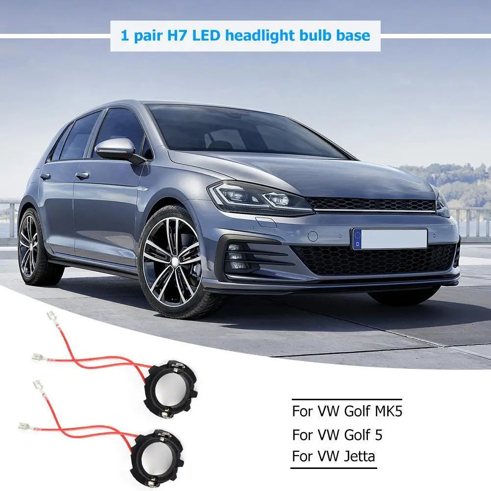 H7 LED Headlight Bulb Base Adapter Holders for VW Golf 5 MK5 Headlight Bulb Adapter Qme