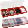 Small Screw & Parts Sorting Box Organizer Red | Qme Parts Sorting Box Qme red