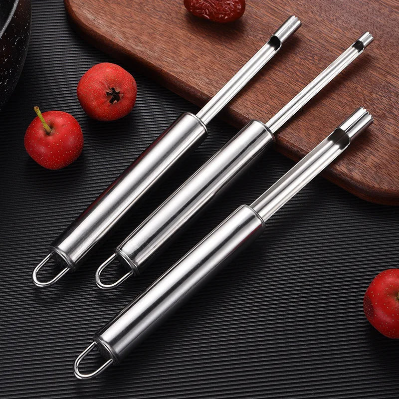 Stainless Steel Apple & Pear Corer – Fruit Seed Remover Fruit Corer Tool Qme