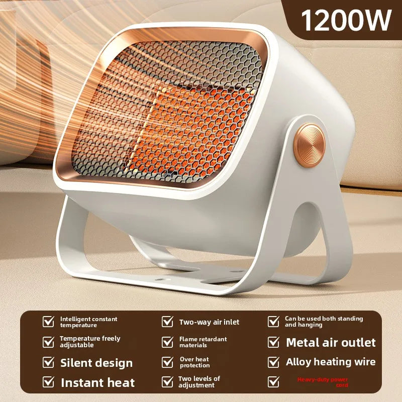 Portable Desktop & Wall Mount Fan Heater for Home Office Dorm Electric Space Heater Qst white EU