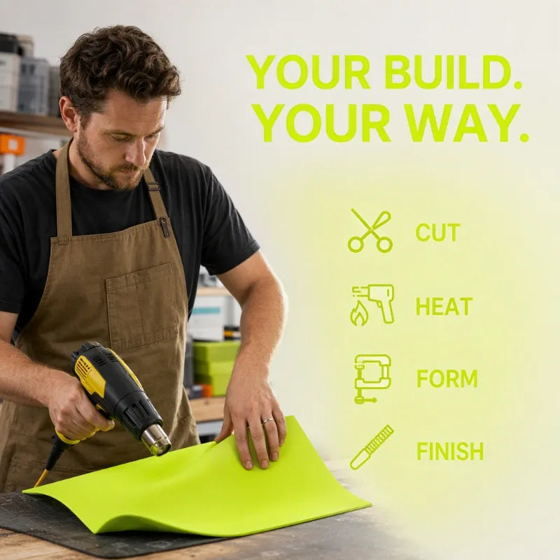 Fluorescent Green Kydex Sheet – Knife Sheath & Holster DIY Kydex Thermoplastic Sheet Qst