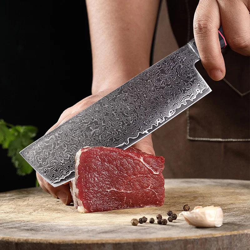 InLeung 67-Layer Damascus Chef Knife Set – VG10 Japanese Steel Damascus Knife Set Qst