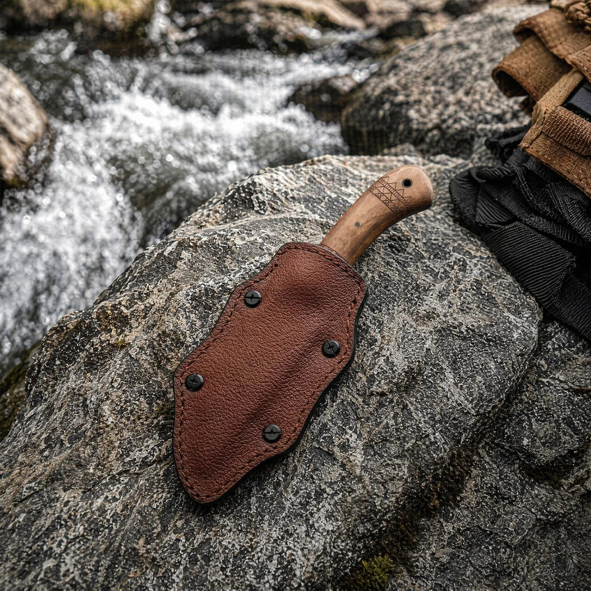 Outdoor Camping Knife – High-Hardness Steel & Wood Handle Outdoor Camping Knife Qst