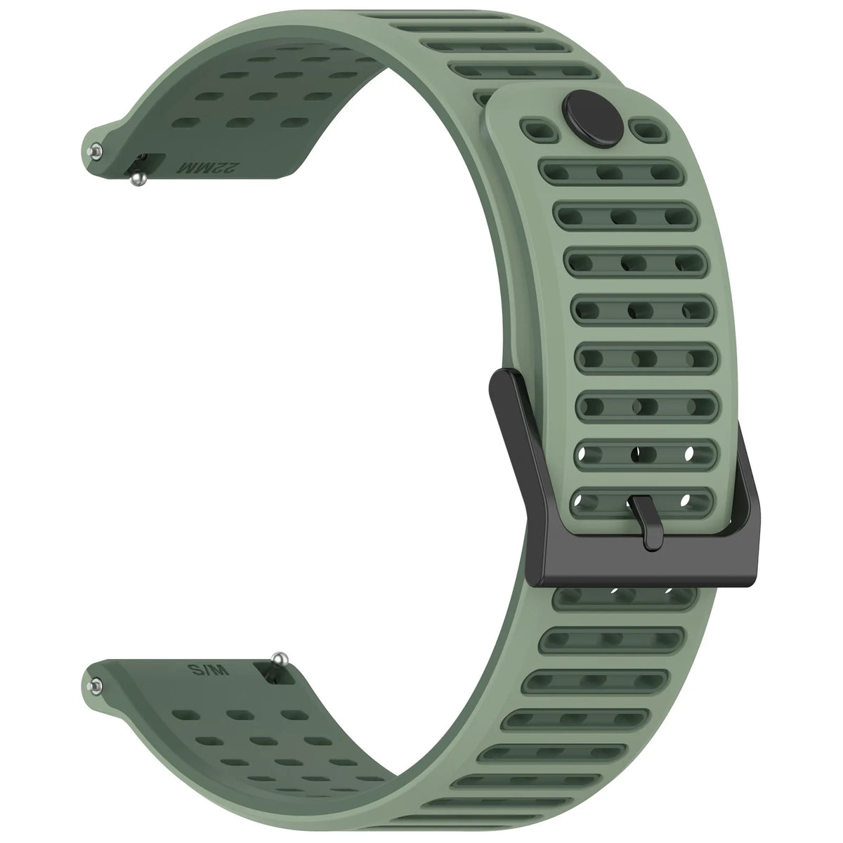 Two-Tone Silicone Strap for Suunto Vertical, RACE & Honor GS3 Silicone Watch Band Qme LGreen 22mm Universal band