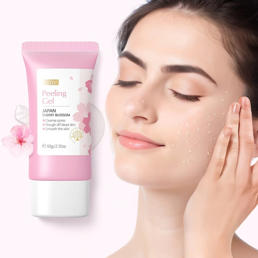 Cherry Blossom Exfoliating Gel – Face & Body Scrub 60g Facial Exfoliating Gel Qst