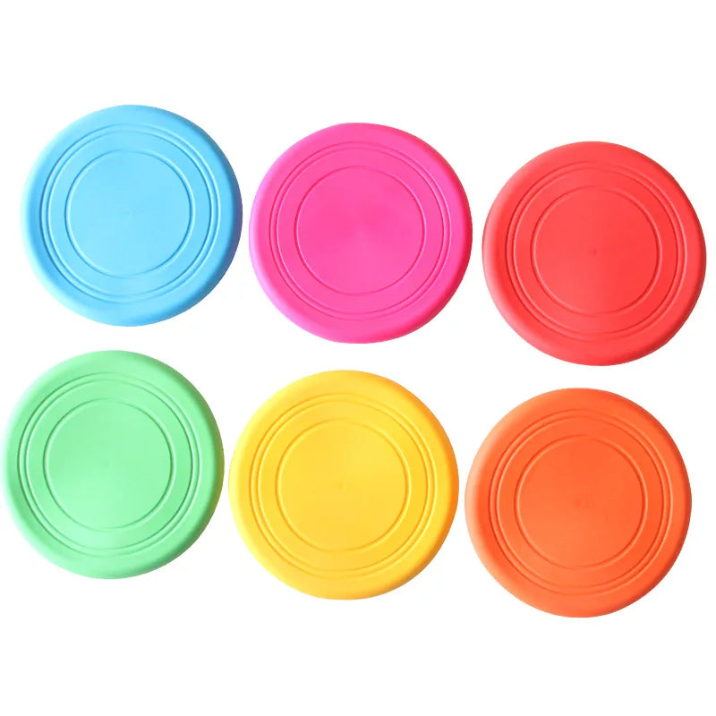 Silicone Flying Disc Interactive Dog & Cat Toy – 6 Colors Interactive Pet Toy Qme