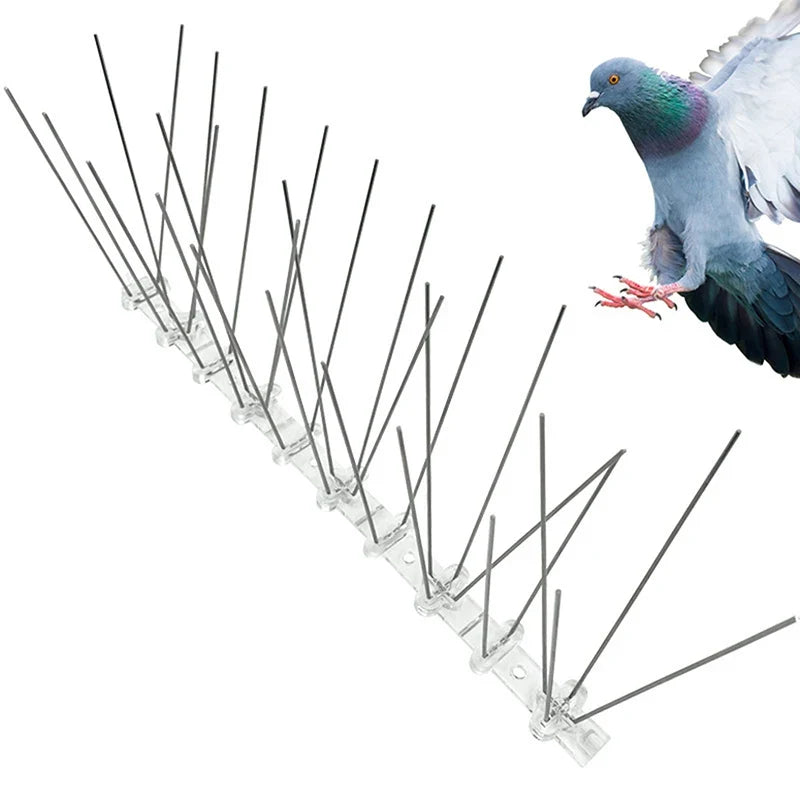 Stainless Steel Bird Spike Deterrent Strip | 25cm Balcony Guard Bird Spike Deterrent Qme