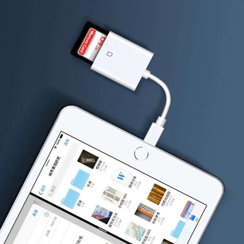 iPhone Lightning SD TF Card Reader – iOS 14 Compatible | 2-Pack Memory Card Reader Qme