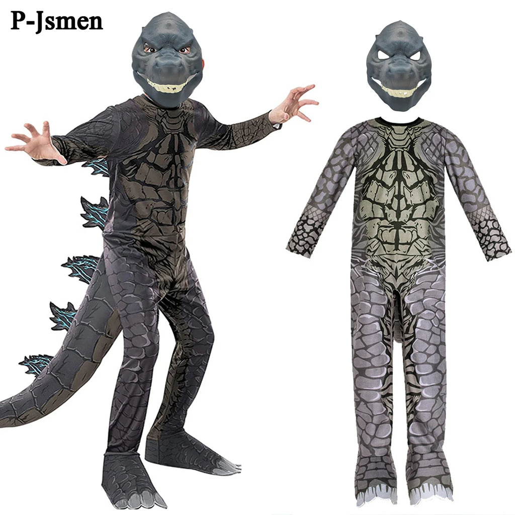 Kids Dinosaur King Monster Halloween Cosplay Bodysuit Costume Kids Cosplay Costume Qme