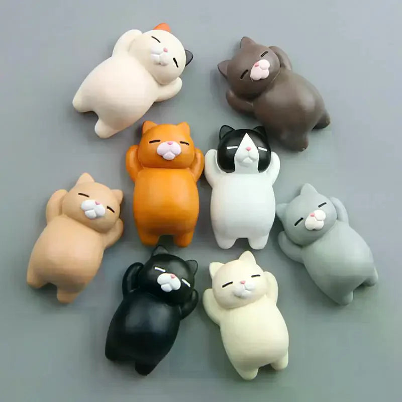 Cartoon Cat 3D Resin Fridge Magnet – Cute Kitchen Decor Decorative Fridge Magnet Qme
