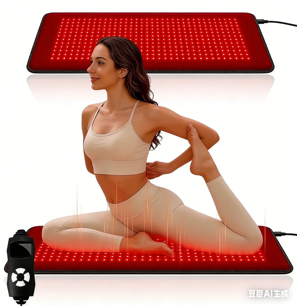 Red Light Therapy Mat 360 LEDs 660nm 850nm Full Body Pad Red Light Therapy Mat Qst