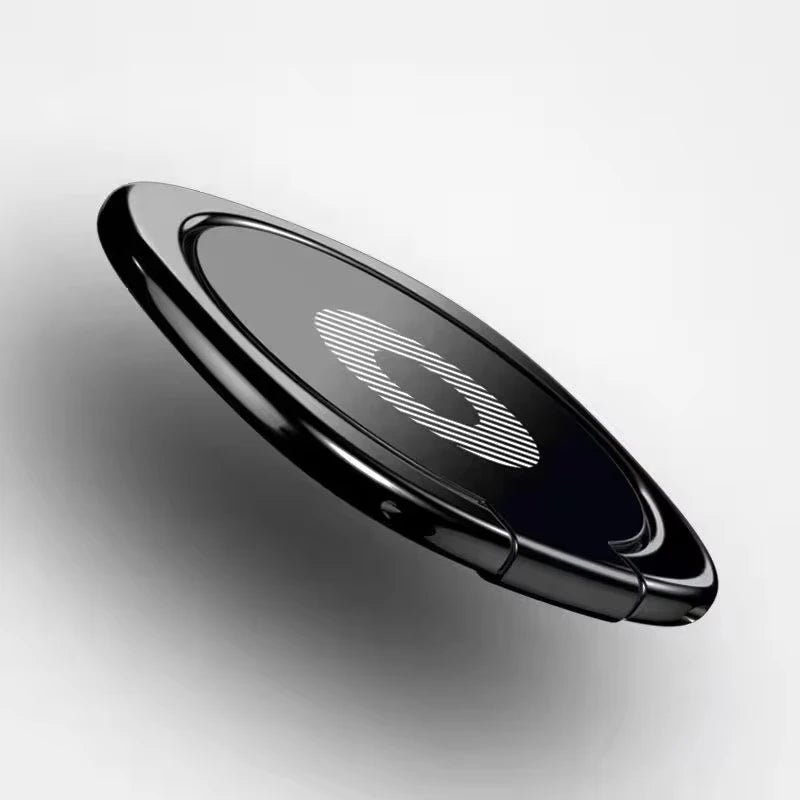 Ultra-Thin 360° Metal Phone Ring Holder & Finger Grip Stand Phone Ring Stand Qst black