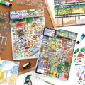 Urban Life Miniature Diorama Stickers – Indoor & Outdoor Craft Diorama Craft Stickers Qme 2 bags