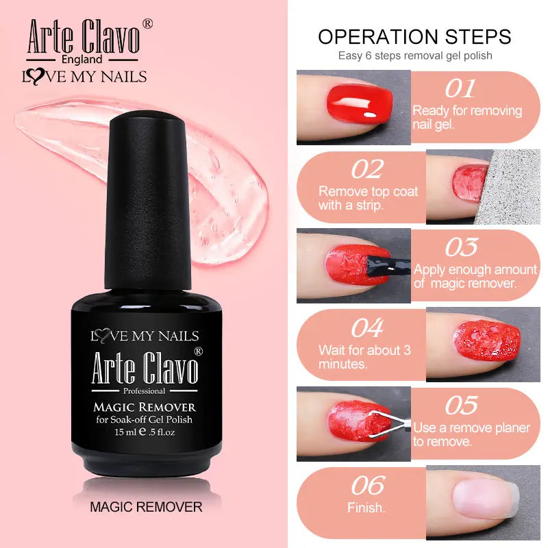 Arte Clavo UV LED Gel Nail Base Coat Primer – 15ml, 23 Colors Gel Nail Base Coat Qme
