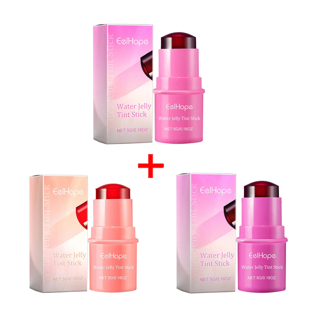 Eelhope 3-in-1 Milk Jelly Tint Blush & Lip Color Stick Blush & Lip Tint Qst A and B and D