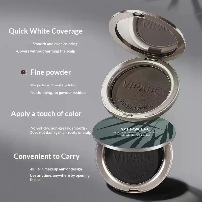 Sweat-Proof Gray Coverage Hair Powder | Black & Brown Hair Coverage Powder Qme
