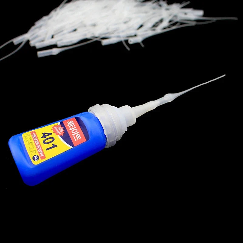 100 Precision Glue Micro-Tips Plastic Bottle Extenders Glue Tip Extenders Qme