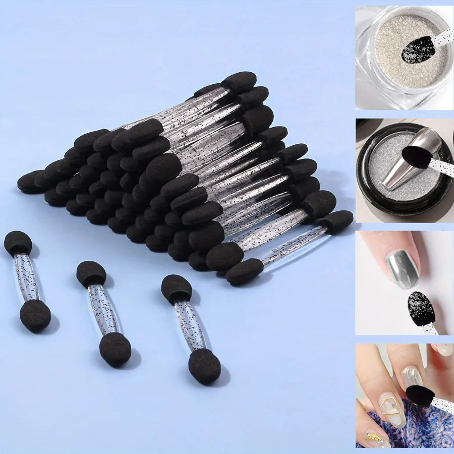 Dual-Ended Nail Art Sponge Sticks – Double-Headed Applicator Nail Art Applicator Qme