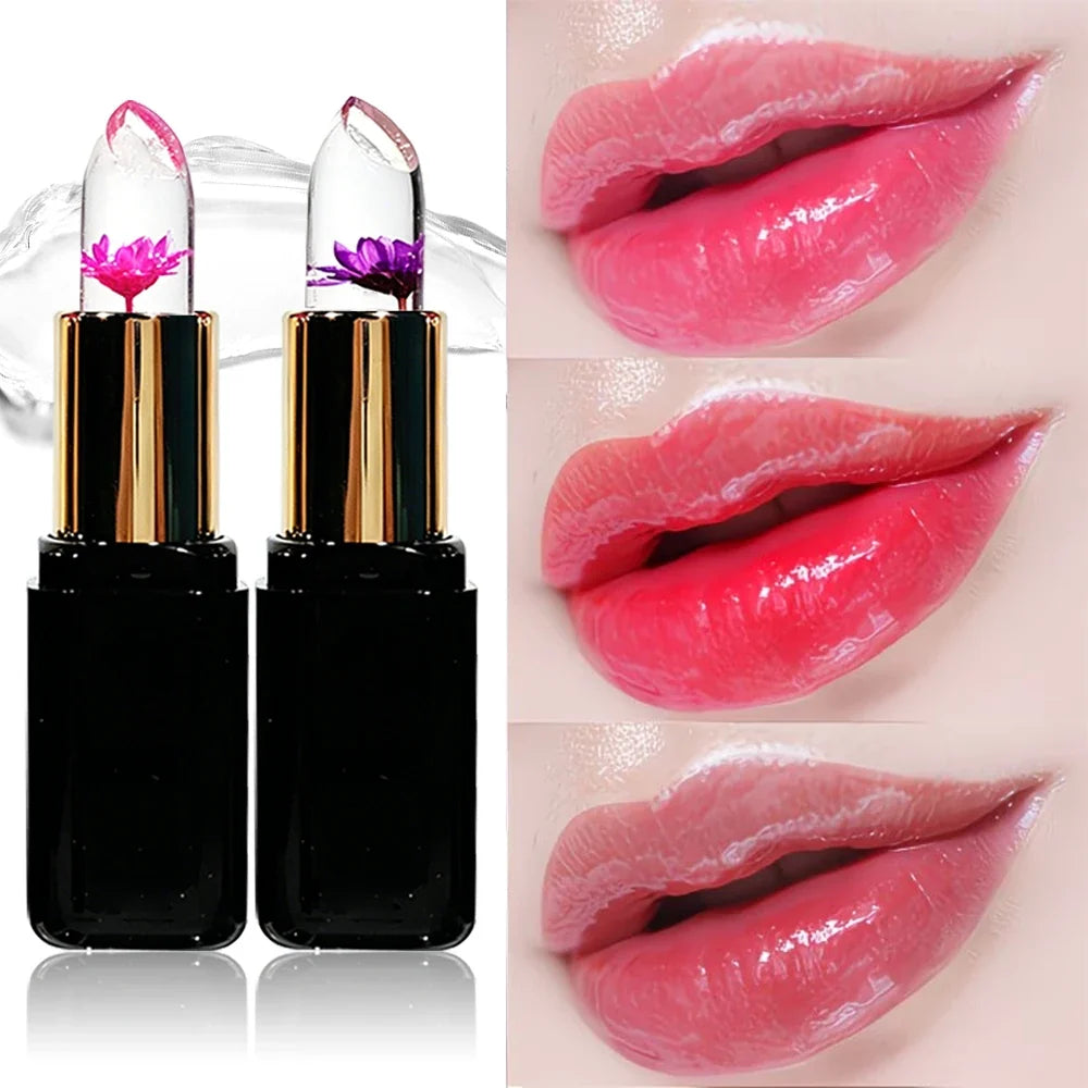 HISYI Flower Jelly Lipstick – Color-Changing Lip Balm Color-Changing Lip Balm Qme