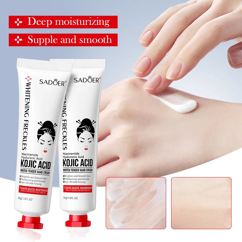 Kojic Acid Hand Cream – Hydrating, Brightening & Moisturizing Brightening Hand Cream Qme