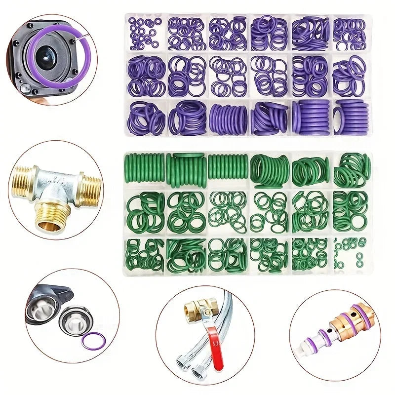 Auto AC O-Ring & Gasket Toolbox Kit | Car AC Sealing Set AC Sealing Kit Qme