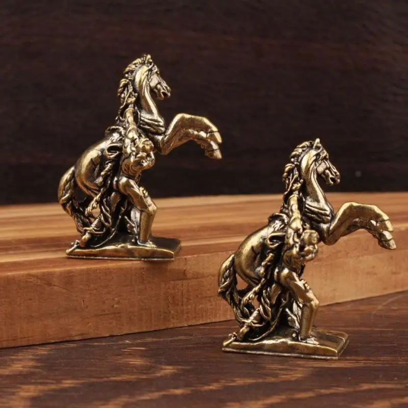 Chinese Zodiac Horse Statue – Copper Metal Home Sculpture Metal Sculpture Figurine Qst