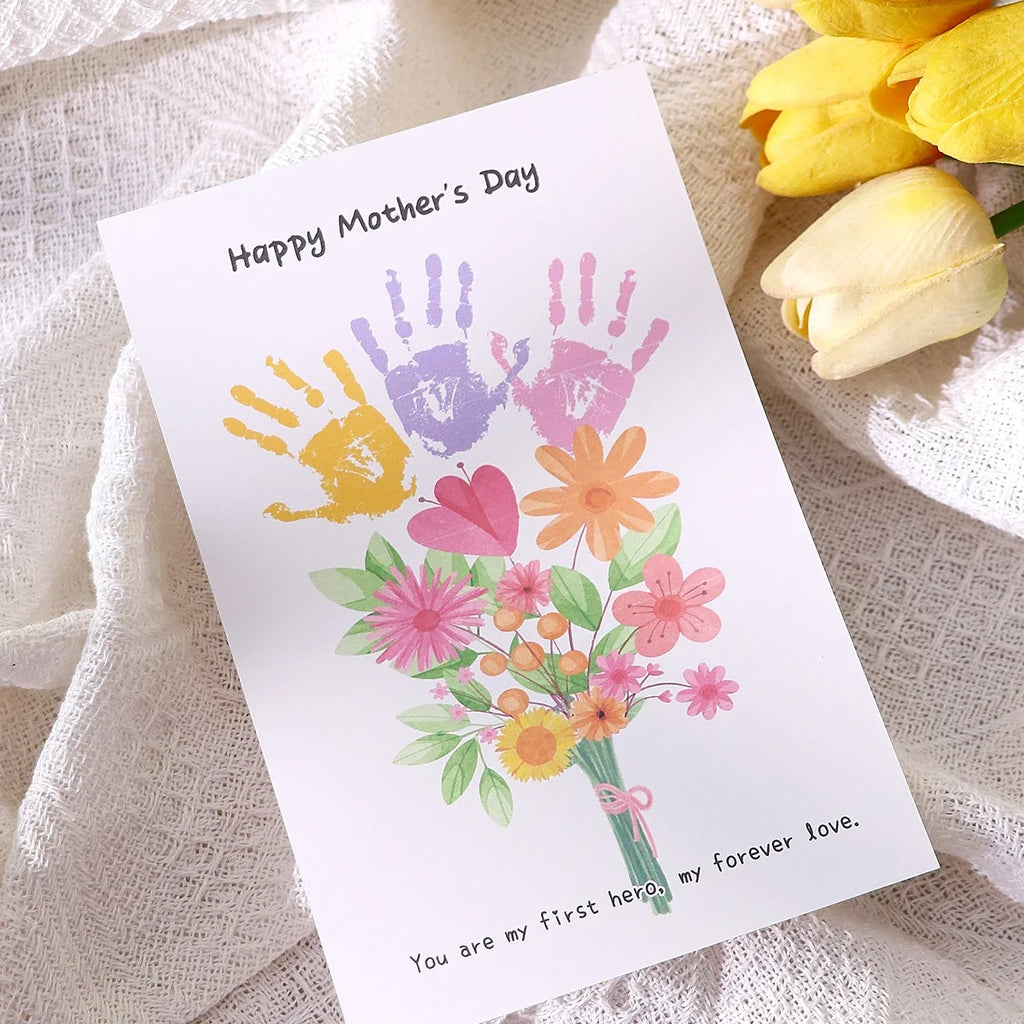 Mother's Day Greeting Card with Envelope – Floral Design Greeting Card Qme