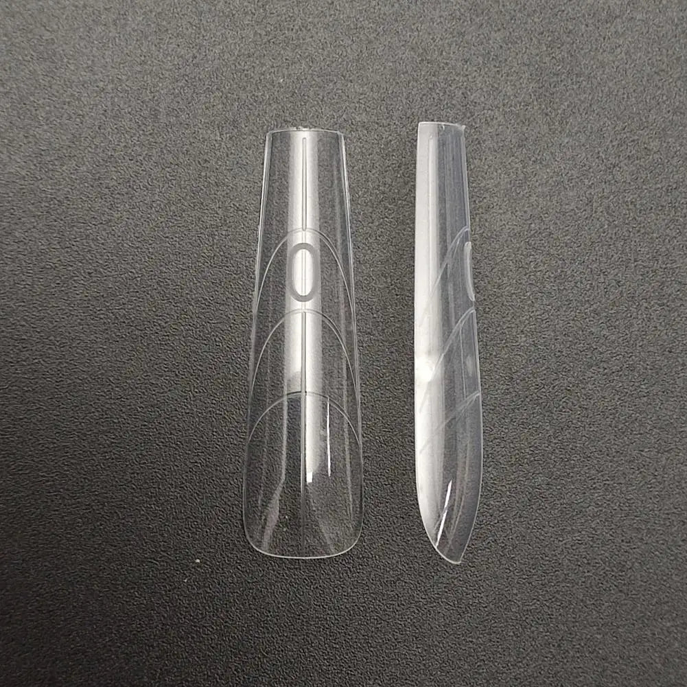 Qme Dual Almond Poly Gel Full Cover Reusable Nail Forms 240pc Nail Extension Molds Qme