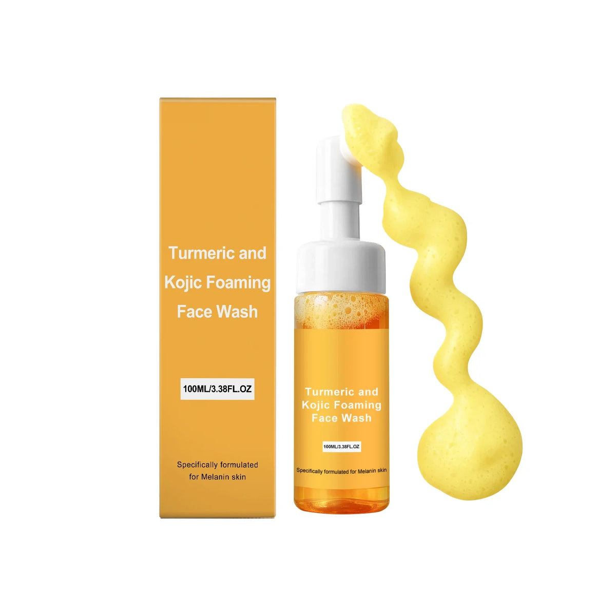 Turmeric & Kojic Acid Foaming Face Wash – Brightening Cleanser Foaming Face Wash Qme 100ml Boxed