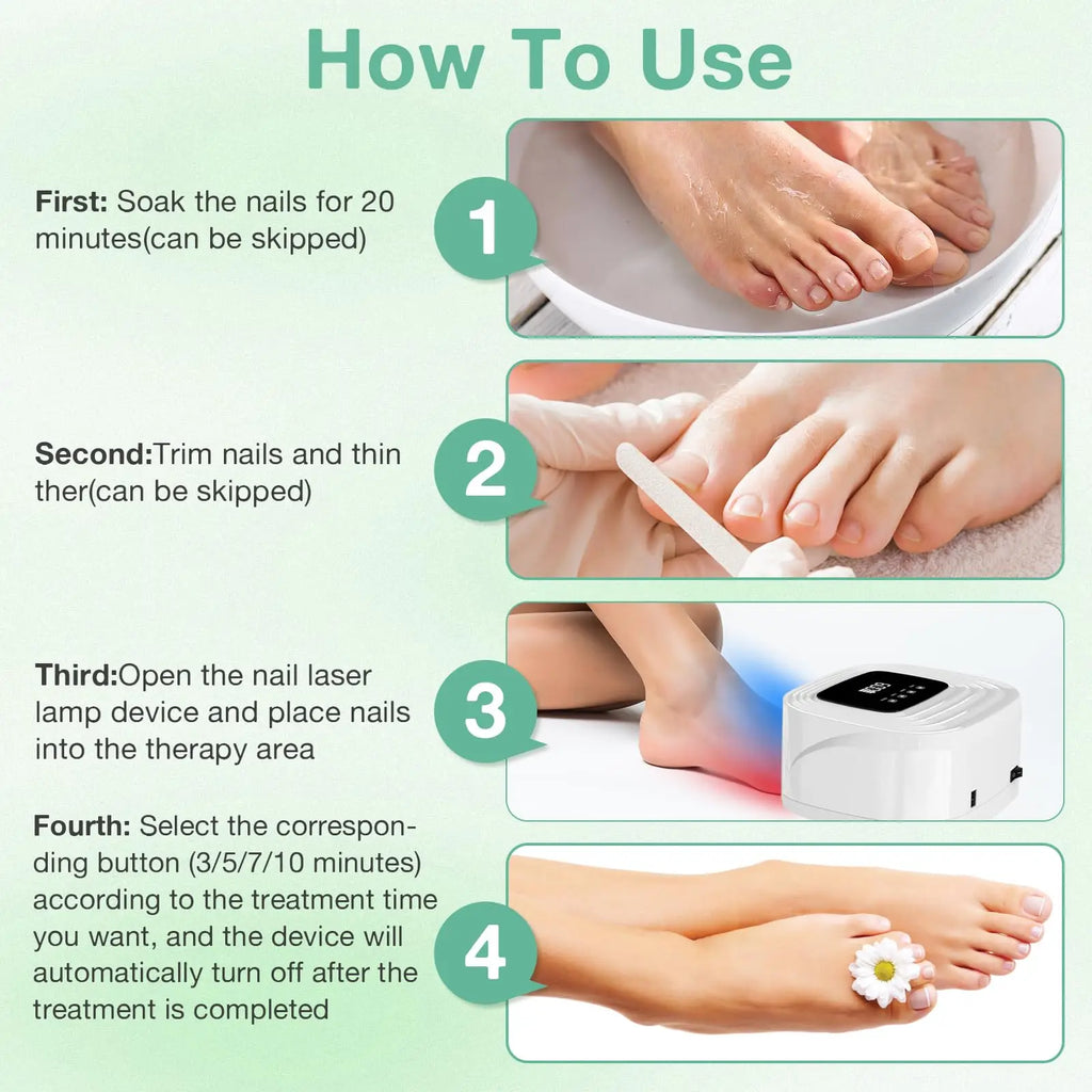 Wireless Blue & Red LED Nail Light Therapy Device | Jitesy S15 LED Nail Care Device Qst