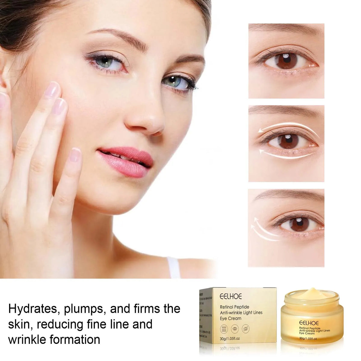 Retinol Peptide Eye Cream – Brighten & Firm Under Eyes Retinol Eye Cream Qme