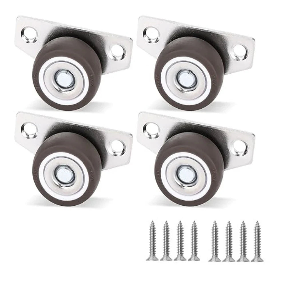 Mini Silent Side-Mounted Furniture Caster Wheel – Wear-Resistant Furniture Caster Wheel Qme 4pcs-A