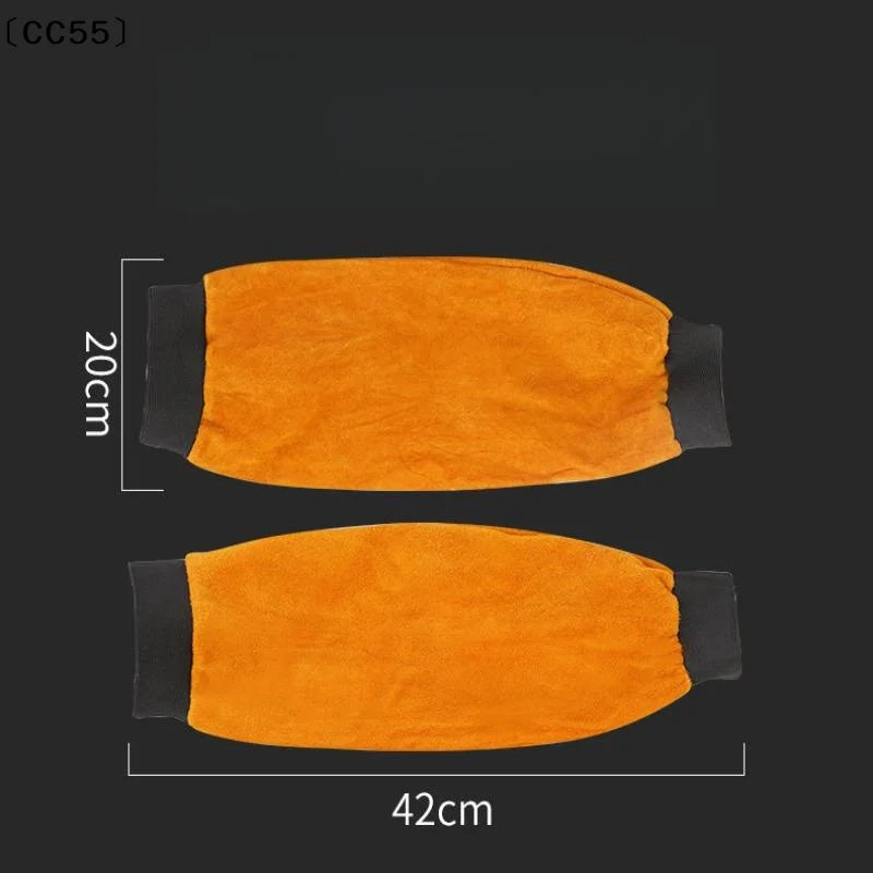 PU Leather Welding Sleeves – Heat Resistant Arm Guards 1 Pair Welding Arm Sleeves Qst