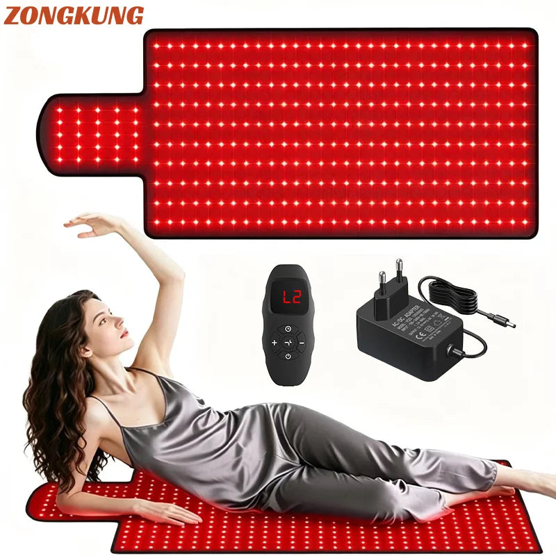 325 LED Red Light Therapy Mat 660nm 850nm – Full Body Pad Red Light Therapy Mat Qst