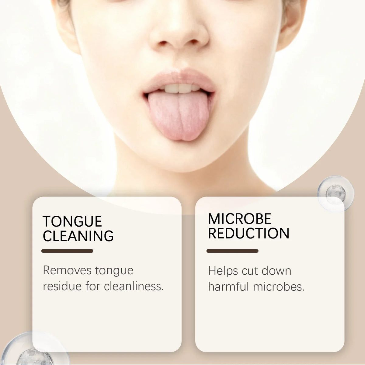 Stainless Steel Tongue Scraper & Brush | Fresh Breath Tool Tongue Scraper Qme