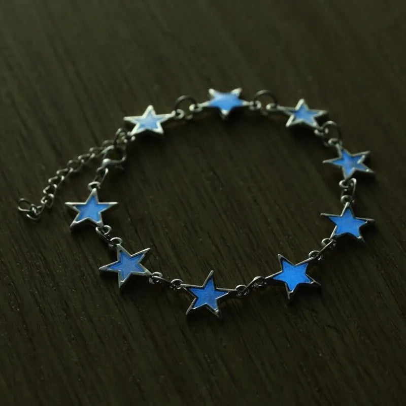 Glow in the Dark Bracelet – Heart Star Flower Fluorescent Glow Bracelet Qme