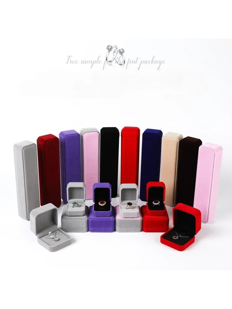 Velvet Jewelry Box Storage Case – Rings, Necklaces & Bracelets Jewelry Storage Box Qme