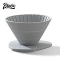 BINCOO Collapsible Silicone V60 Pour Over Coffee Dripper Pour Over Dripper Qst Light Grey