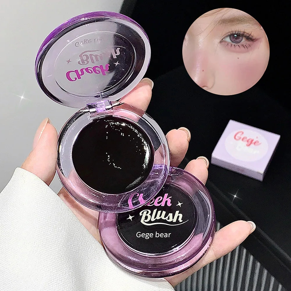 Color-Changing Crystal Highlight Blush Cream | Long-Lasting Shimmer Blush Highlight Cream Qme