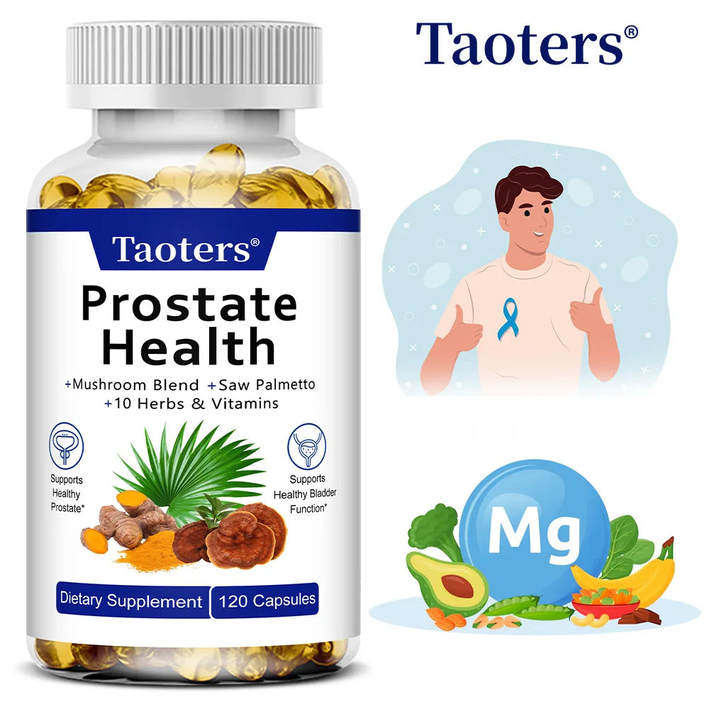 Saw Palmetto Prostate & Urinary Support – 120 Capsules Men's Wellness Supplement Qst