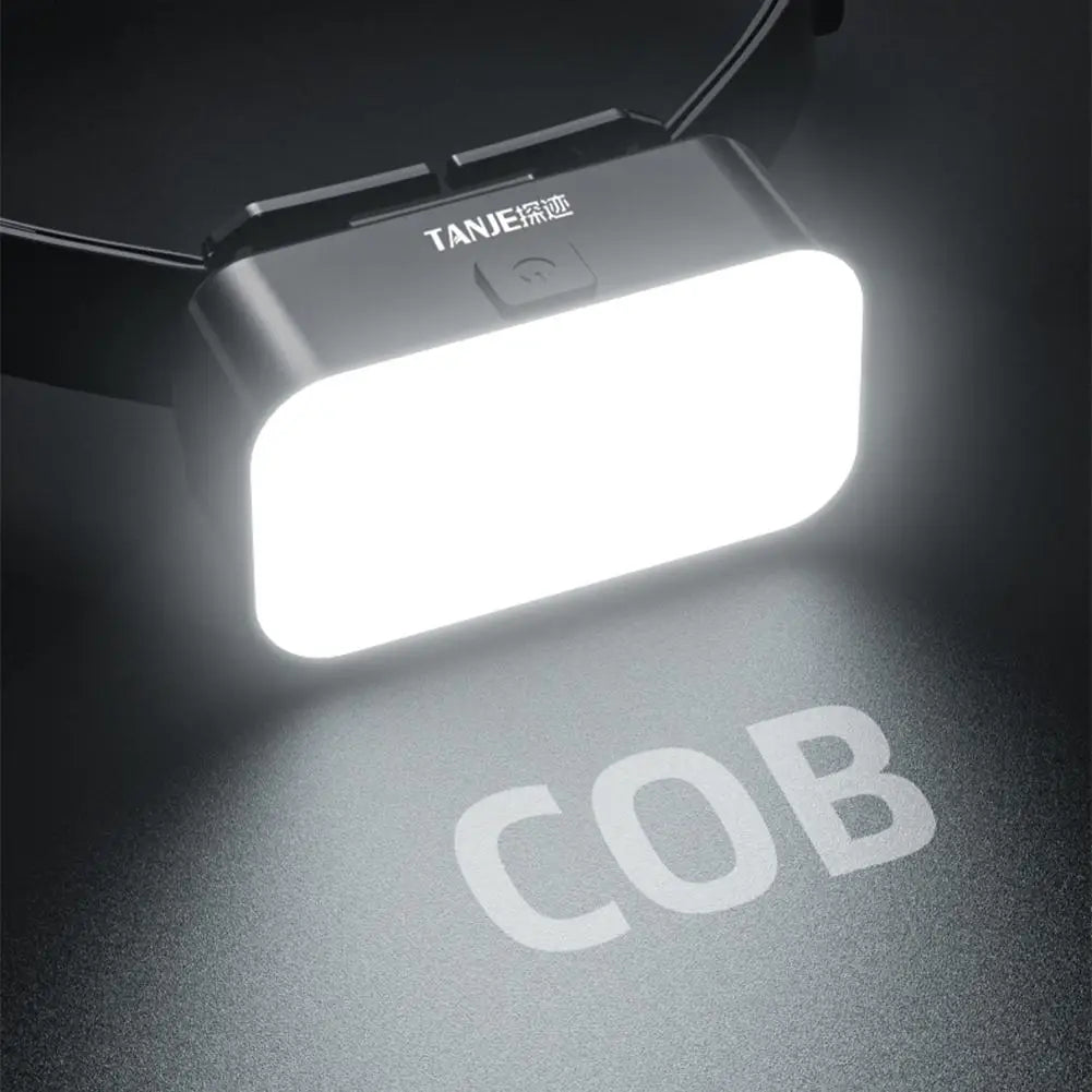 COB LED Rechargeable Headlamp – USB Floodlight for Fishing Rechargeable Headlamp Qme