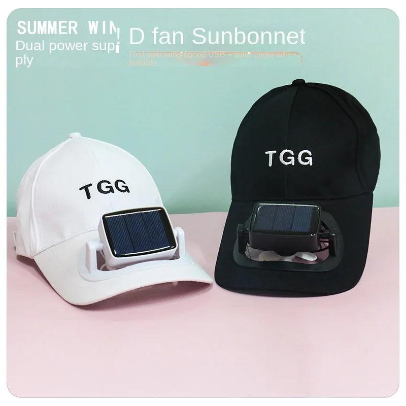 Solar USB Rechargeable Fan Hat – Outdoor Sun Protection Solar Fan Hat Qst