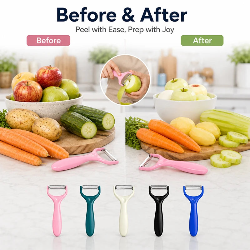 Y-Shape Vegetable Peeler – Sharp Stainless Steel Comfort Grip Vegetable Peeler Qst