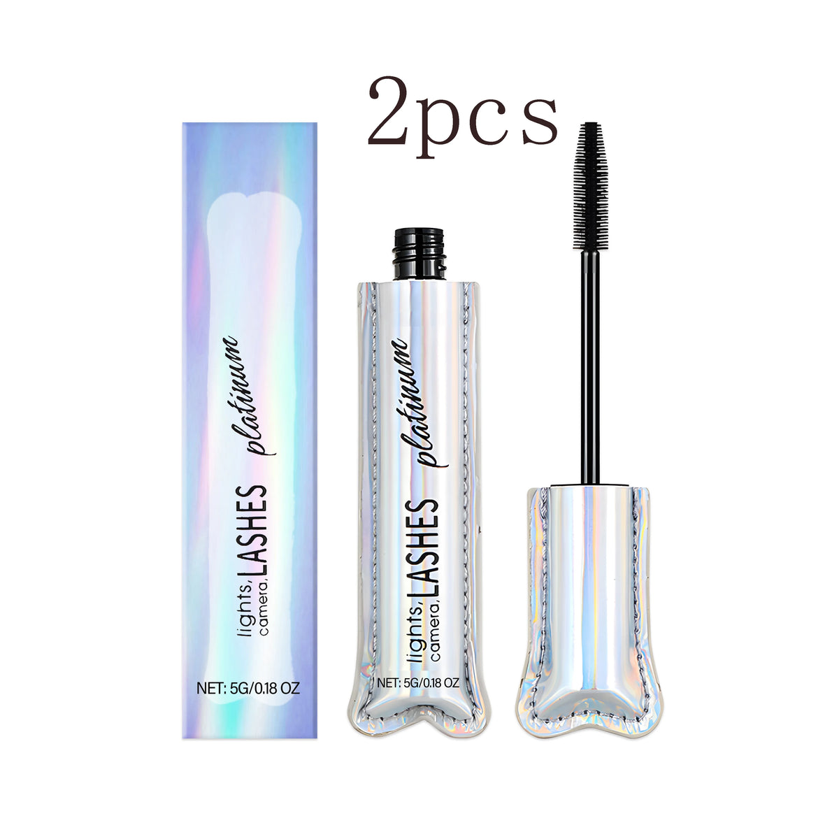 Black Mascara – Smudge-Proof, Long-Wearing & Natural Finish Eye Mascara Qst 2pcs