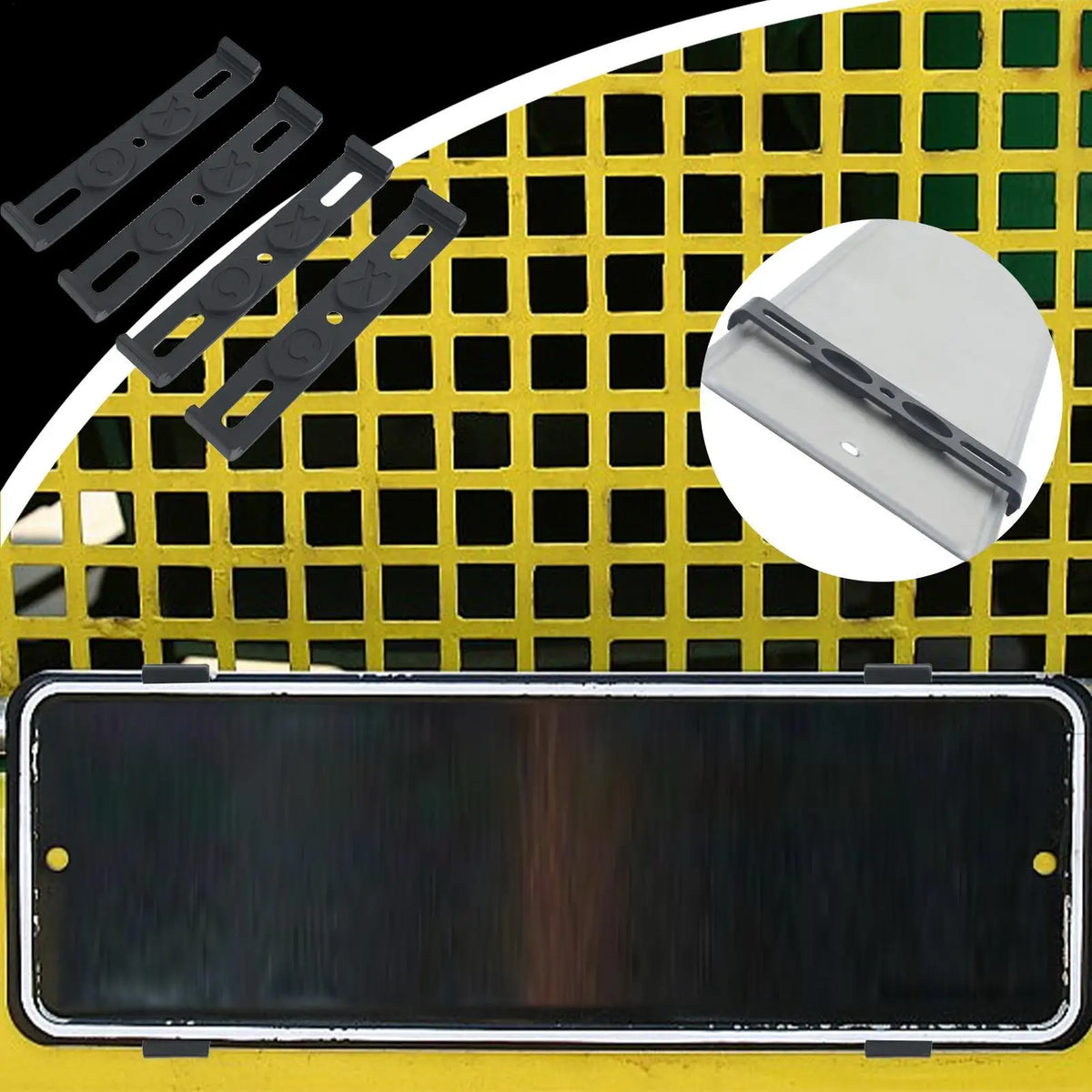 Weatherproof License Plate Frame | Front & Rear Car Tag Holder License Plate Frame Qme