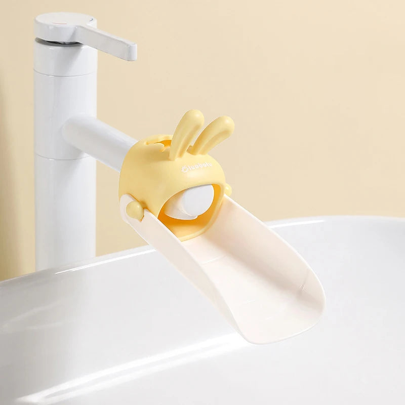 Rabbit Faucet Extender for Kids – Cartoon Tap Extension Faucet Extender Qst 14CM yellow