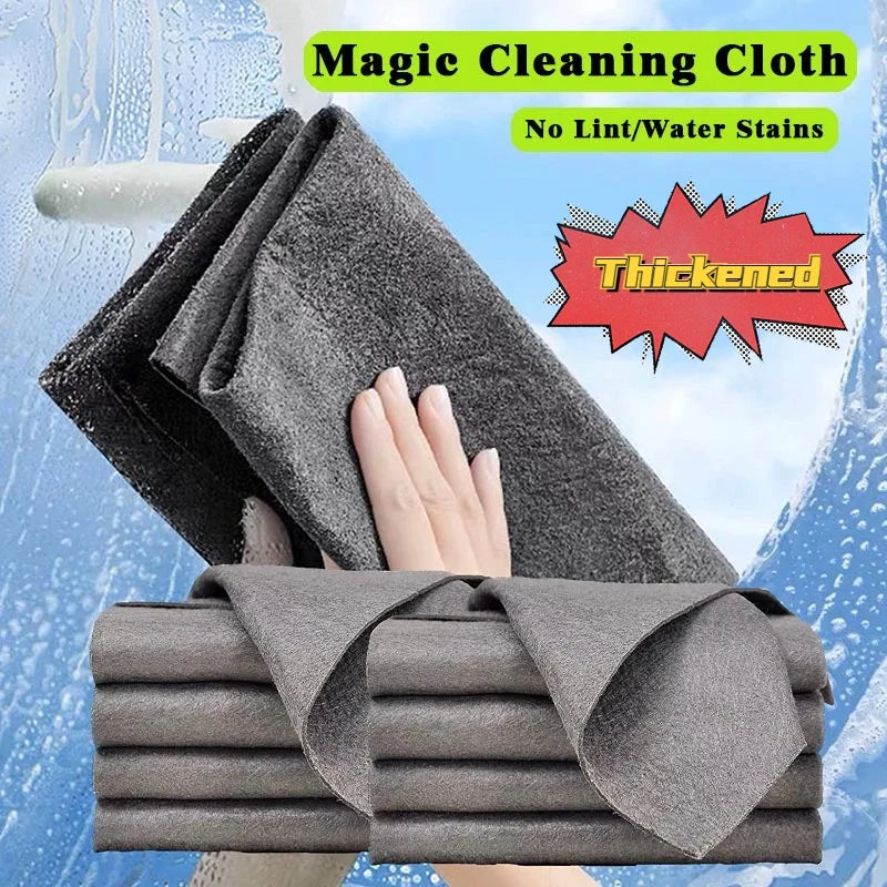 Thickened Magic Cleaning Cloth – Streak-Free Glass Wipe Reusable Cleaning Cloth Qme
