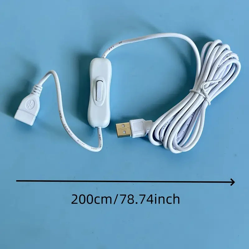 USB Extension Cable with On/Off Switch – 5m Male to Female USB Switch Cable Qme